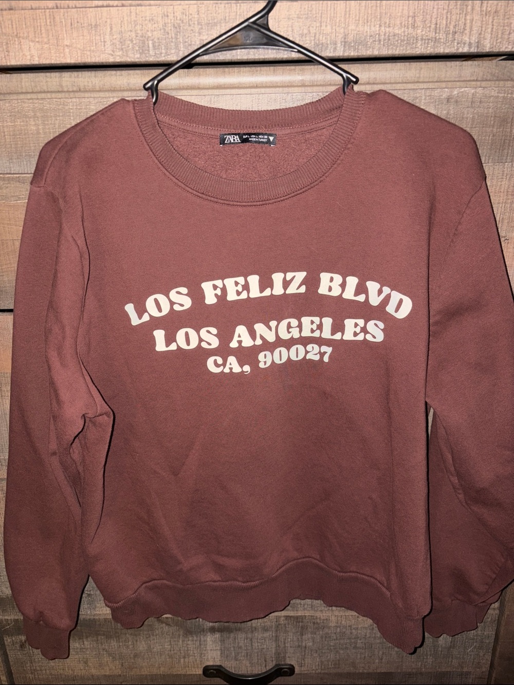 Zara Brown 'Los Feliz Blvd' Crewneck Sweatshirt
